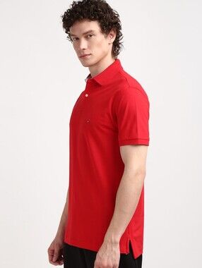 Tommy Hilfiger Men's Red Short-Sleeve Polo Shirt